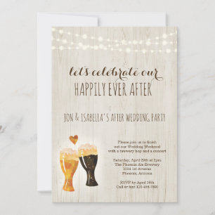 Brewery After Wedding Party Invitation Rustic Beer