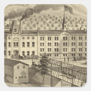 Brewery and malt house of A Reymann Square Sticker