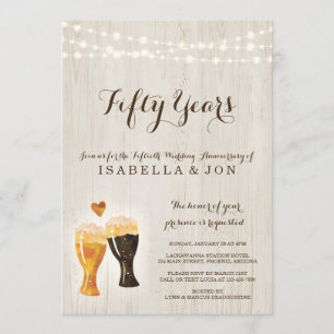 Brewery Anniversary Party Invitation   Rustic Beer