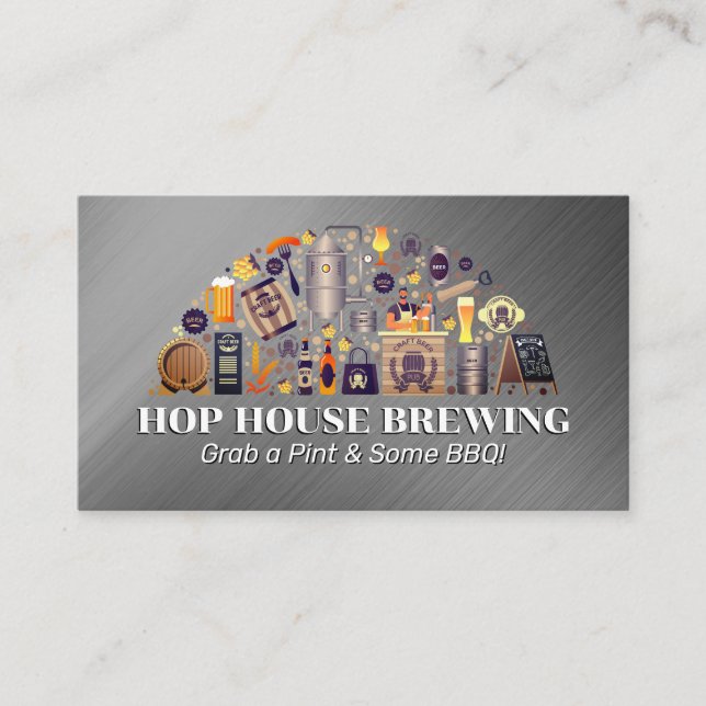 Brewery Production Equipment | Beer Business Card (Front)