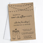 Brewery Wedding Reception Only Invitation<br><div class="desc">Brewery Wedding Reception Only Invitation - Hand-drawn beer toast and fairy lights on a wonderfully rustic kraft background to celebrate your "Happily Ever After."</div>