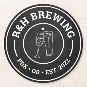 Brewery Wedding Shower Beer Drink Coaster Favour