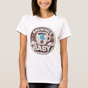 Brewing a Baby Announcement - Coffee Themed  T-Shirt
