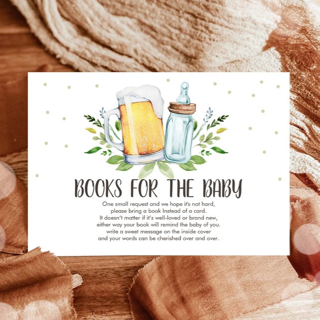 Brewing Bring a book Beers and Bottles Rustic Enclosure Card (Creator Uploaded)