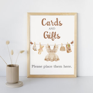 Brewing Coffee Baby Shower Cards and Gifts Sign