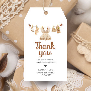 Brewing Coffee Baby Shower Favour Tags