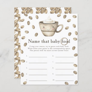 Brewing coffee baby shower  Name that baby food