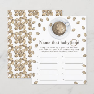 Brewing coffee baby shower  Name that baby food