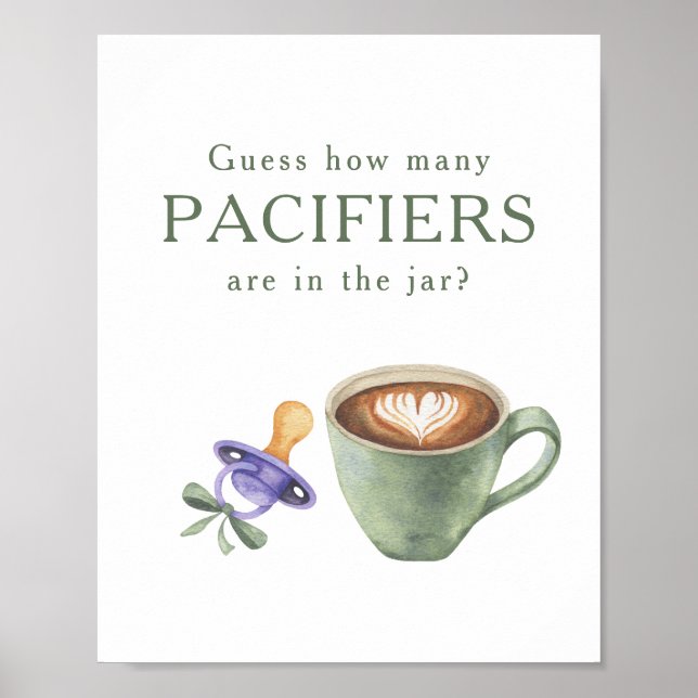 Brewing coffee - How many pacifiers  Poster (Front)