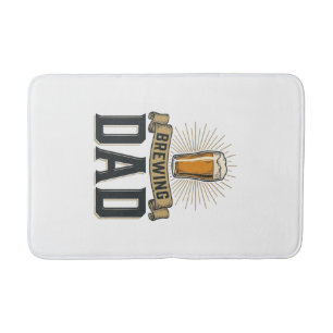 Brewing Dad Beer Vintage Engraving Shirt Design_1 Bath Mat