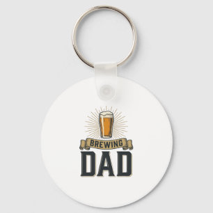 Brewing Dad Beer Vintage Engraving Shirt Design_1 Key Ring