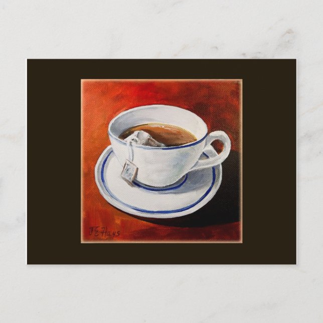 Brewing Tea in a Cup Postcard (Front)