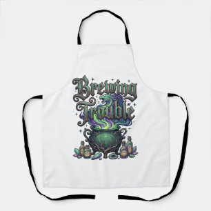 Brewing Trouble Cauldron Dragon Alchemy Crystals H Apron