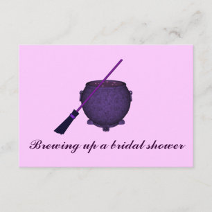 "Brewing Up a Bridal Shower" w/ Broom & Cauldron ( Invitation