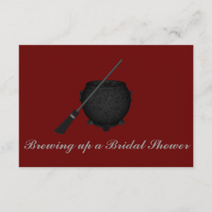 "Brewing Up a Bridal Shower" w/ Broom & Cauldron Invitation