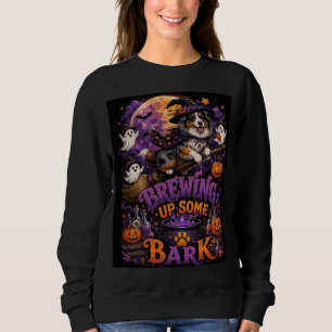 Brewing Up Some Bark Australian Shepherd Witch Hal Sweatshirt
