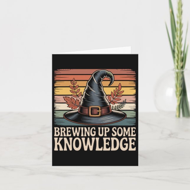 Brewing Up Some Knowledge Halloween Design  Card (Front)