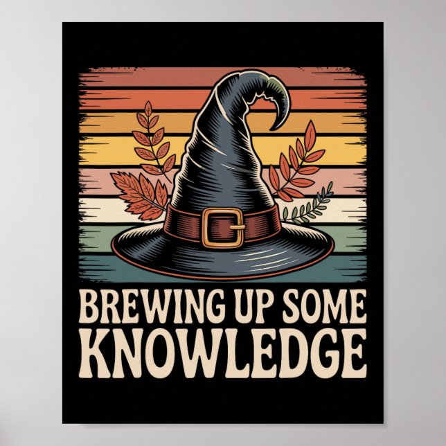 Brewing Up Some Knowledge Halloween Design  Poster (Front)