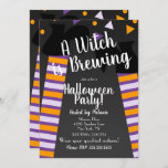 Brewing Witch Feet Halloween Party Birthday Invitation<br><div class="desc">Funny Witch Feet Halloween Invitations</div>