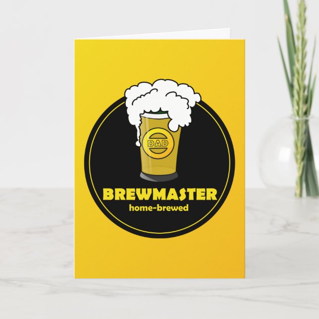 Brewmaster Beer Fathers Day Card (Front)