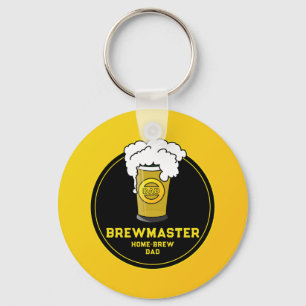 Brewmaster Beer home-brew Dad Key Ring