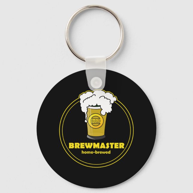 Brewmaster Beer home-brewed Dad Key Ring (Front)