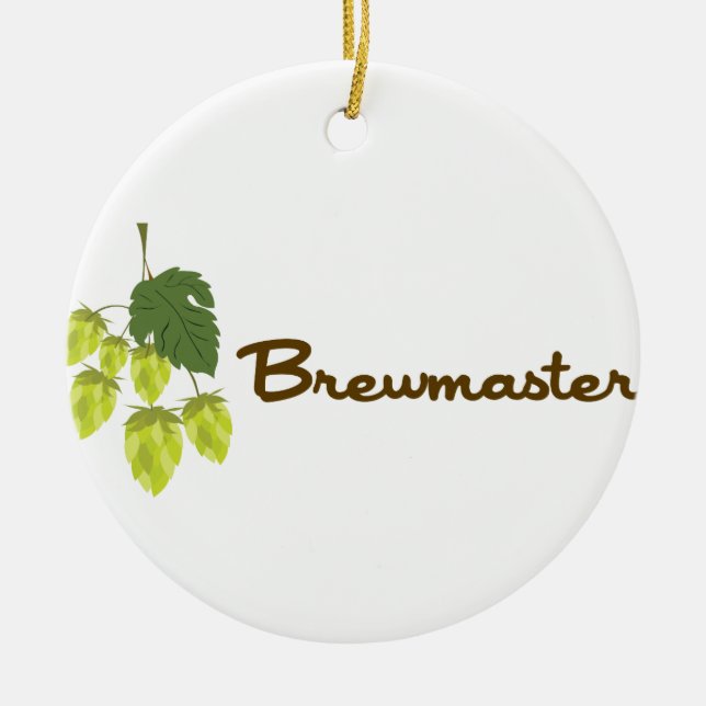 Brewmaster Ceramic Tree Decoration (Front)