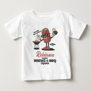 Brews And BBQ Squad Funny Barbeque Family Custom Baby T-Shirt