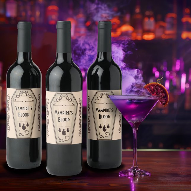 Brews and Boos Vampire Blood Apothecary  Wine Label (Creator Uploaded)