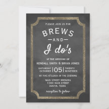 Brews and I Do's Brewery Chalkboard Wedding