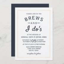 Brews and I Do's Brewery Wedding Invitation