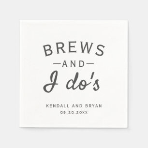 Brews and I Do's Brewery Wedding Napkin