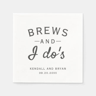 Brews and I Do's Brewery Wedding Napkin