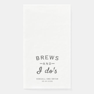 Brews and I Do's Brewery Wedding Paper Napkin