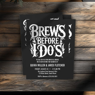 Brews Before I Do’s Rock N Roll Rehearsal Dinner Invitation