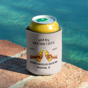 Brews Before I Do's Bachelor Trip Party Favour Can Cooler
