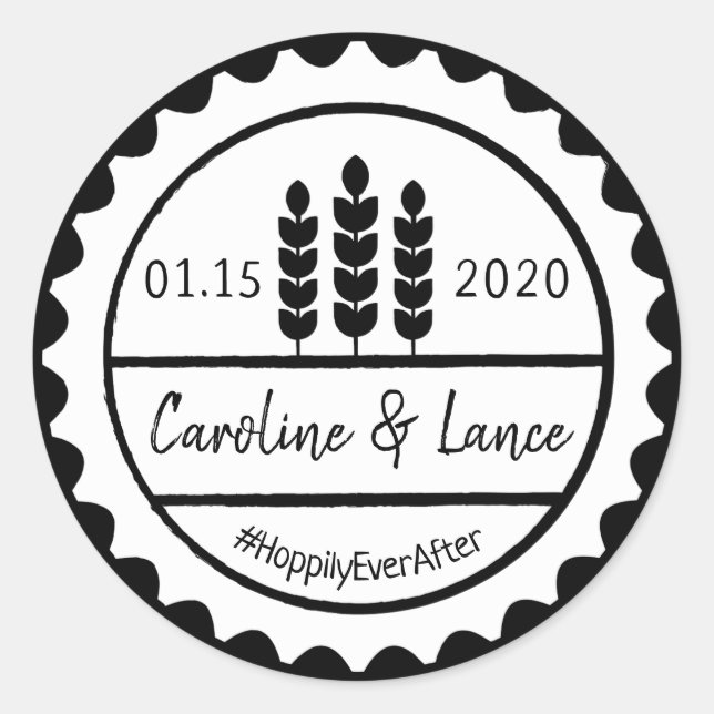 Brews Before I Do's Beer Bottle Cap Sticker (Front)