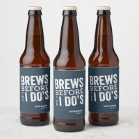 Brews before I Do's fun slate blue wedding