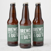 Brews before I Do's green personalised wedding