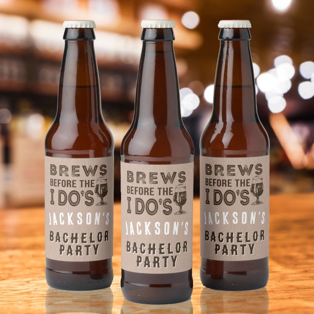 Brews Before the I Do's Bachelor Party Beer Bottle Label (Brews Before the I Do's Bachelor Party Beer Bottle Labels)