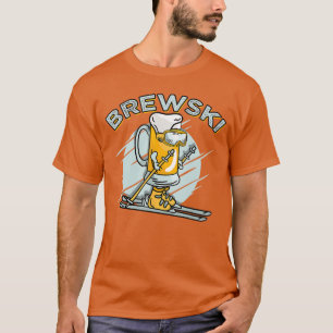 Brewski Skiing Beer for Winter Sport vintage T-Shirt
