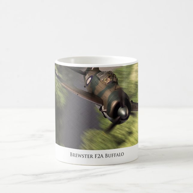 "Brewster F2A Buffalo"mug Coffee Mug (Center)