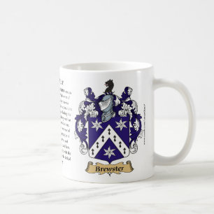 Brewster, the Origin, the Meaning and the Crest Coffee Mug