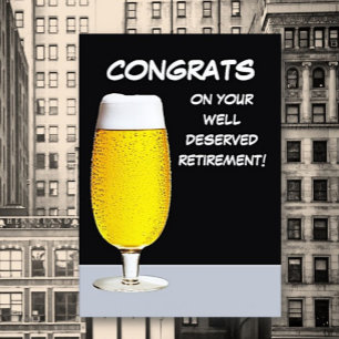 Brewtiful! Fun, Retirement retiree Greeting Card