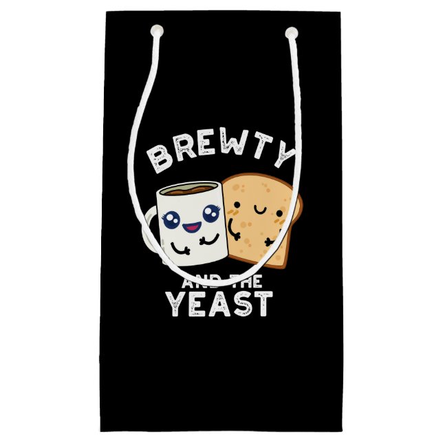 Brewty And The Yeast Funny Movie Pun Dark BG Small Gift Bag (Front)