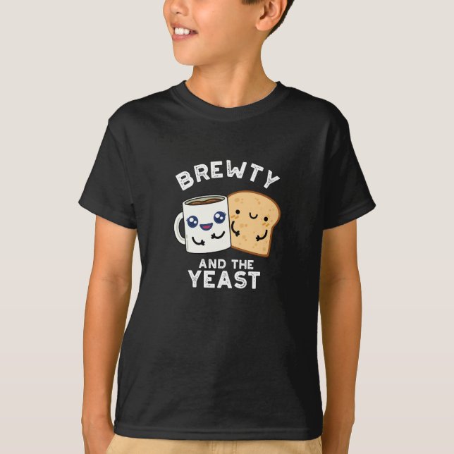 Brewty And The Yeast Funny Movie Pun Dark BG T-Shirt (Front)