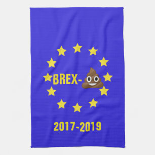 Brex-💩2017-2019 EU Flag/Brexit Tea Towel