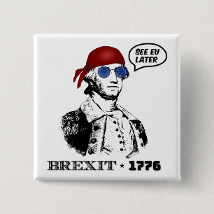 Brexit 1776 George Washington Cool Sunglasses 15 Cm Square Badge
