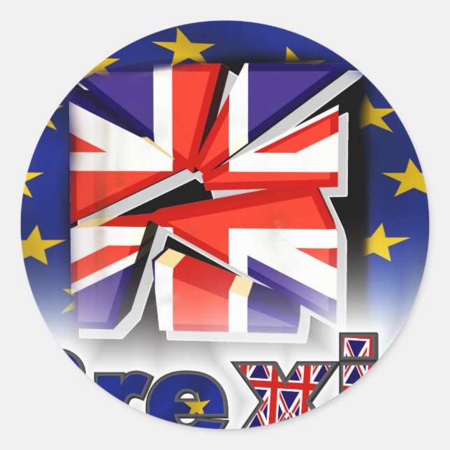 brexit classic round sticker (Front)