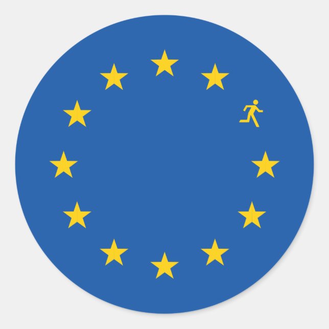 Brexit EU flag Classic Round Sticker (Front)